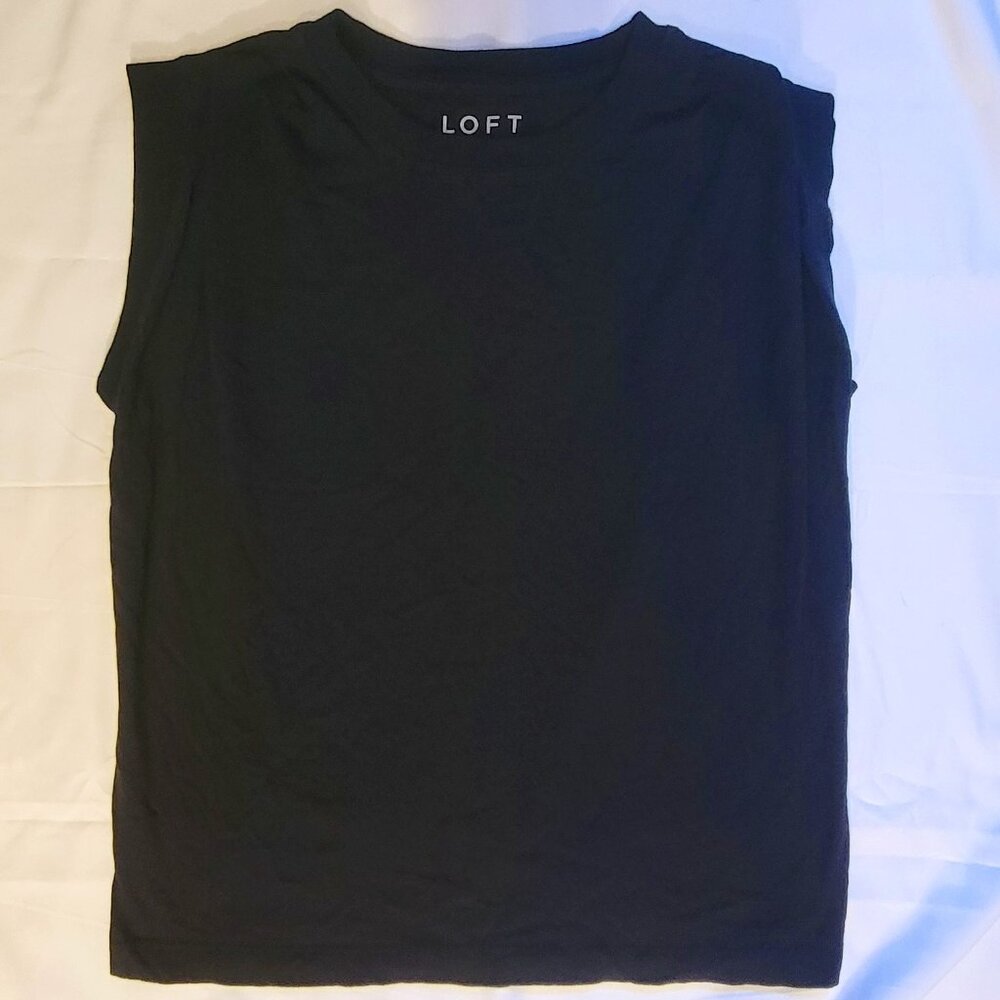LOFT | Womens Sleeveless Tee Size XXSP - Black